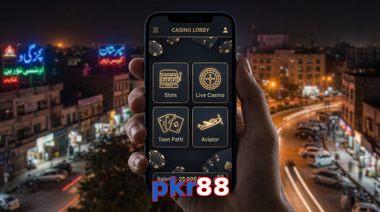 Main screen of Pkr88 app page for PK players