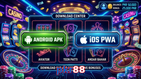 Main screen of Pkr88 download page for PK players