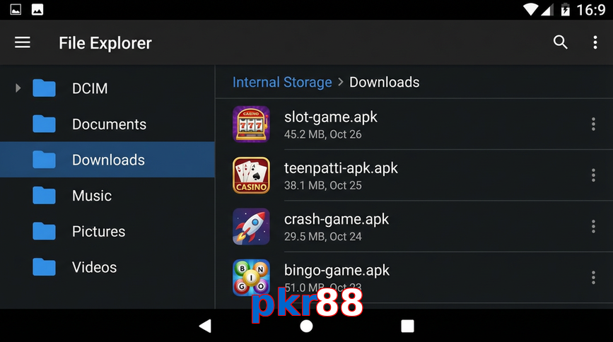 Main screen of Pkr88 gameapk page for PK players
