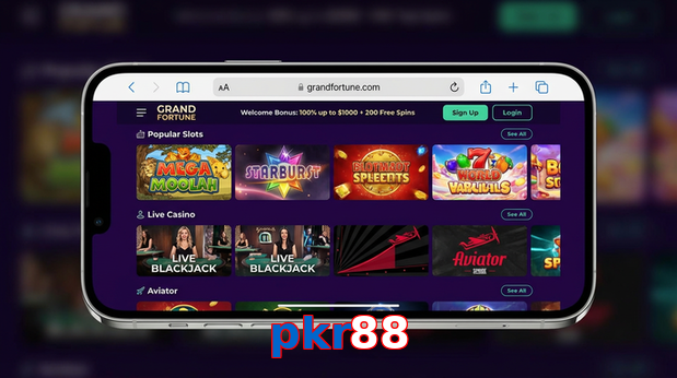 Main screen of Pkr88 ios page for PK players